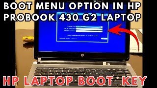 How to Access Boot Menu in HP ProBook 430 G2 Laptop [upl. by Ednew]