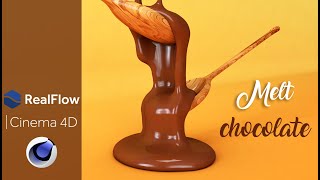 HOW TO MELT CHOCOLATE  Cinema 4D Realflow Tutorial [upl. by Erdnaed]