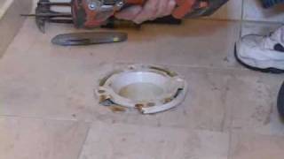 Replacing Broken PVC Toilet Flange Part Oneflv [upl. by Cortie]