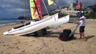 Easiest way to launch your catamaran [upl. by Attemaj]