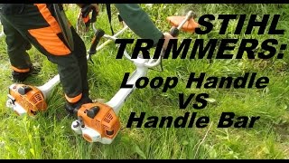 Stihl Trimmer Loop Handle VS Handle Bar [upl. by Llenil]