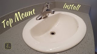 How to Install Bathroom Sink  TOP MOUNT  In Quartz [upl. by Feeney]