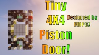 Tiny 4X4 Piston Door 1 Block thick 112 Blocks 500 subscriber special [upl. by Ehrenberg]