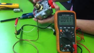 Testing a thermocouple with Meter [upl. by Enilec]