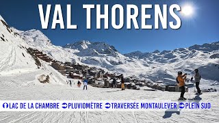 Skiing easy blue pistes in Val Thorens Les 3 Vallées [upl. by Irem]