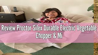 Review Proctor Silex Durable Electric Vegetable Chopper amp Mini Food Processor for Chopping Puree amp [upl. by Hellene]