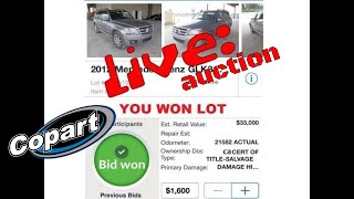 Live Copart online auto Auction  copart cars  buying cars at copart [upl. by Anirdua209]