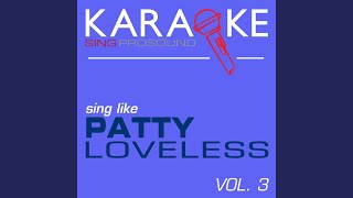 If My Heart Had Windows In the Style of Patty Loveless Karaoke with Background Vocal [upl. by Eniffit]