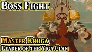 Champion Link vs Yigan Clan Leader Master Kohga  Boss Fight  The Legend of Zelda BOTW Gameplay [upl. by Anita]