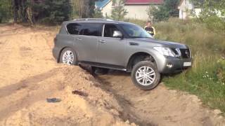 Nissan patrol y62 диагональное вывешивание [upl. by Asnarepse46]