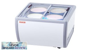 VEVOR Commercial Ice Cream Display Case 56 Cuft Chest Freezer Mobile Glass Review [upl. by Ricarda]