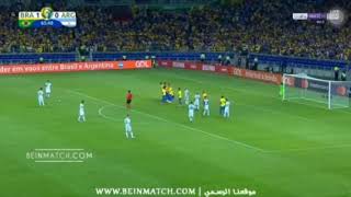 Alisson Becker saves Messi freekick in Copa America semi final [upl. by Assennev]