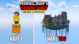 100 Hari di Minecraft Hardcore Tapi One Block [upl. by Sigsmond]