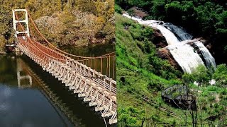 Cachoeira véu da noiva Ribeirão Claro PR e Ponte Pênsil [upl. by Zehe]