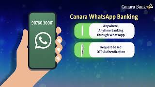 Introducing WhatsApp Banking  Canara Bank [upl. by Hanikehs]