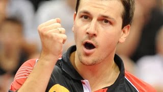 Timo Boll vs TableTennisDailys Dan [upl. by Ameg10]