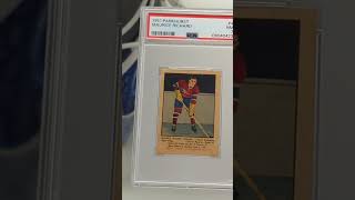 195152 Parkhurst Rocket Richard PSA7 rookie card at the sports card expo sportscards [upl. by Einafets]