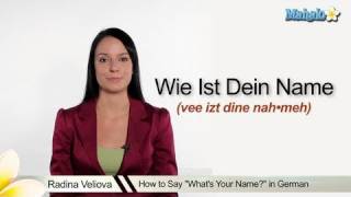 How to Say quotWhats Your Namequot in German [upl. by Hnoj159]