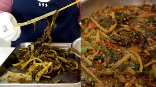 시래기나물 완전 정복하기 📌말린 시래기 삶는 법 📌시래기 보관 방법 📌시래기조림 dried radish greens korean food ENG JP SUB [upl. by Einial]