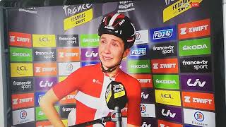 Cecilie Utrup Ludwig  interview after winning stage 3 of womens tour de france 2022 [upl. by Delcine]