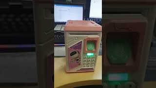 Electronic Saving Piggy Bank Atm Fingerprint Password Money Safe Box Kid Gift Atm Piggy Bank Toys [upl. by Essex]