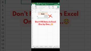 AutoWrite Dates in Excel With THIS simple Trick in Seconds📅 excel excelshorts [upl. by Ahsienot]