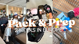 Pack amp Prep with me for 2 Weeks in Europe [upl. by Llednahs]