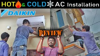 DAIKIN HOT amp COLD 15 Ton Inverter All Weather AC Installation  Review amp FEEDBACK  FTHT50UV16V [upl. by Niarbo]