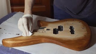 Stain amp handrubbed finish Bass customization part 22 [upl. by Cathrine]