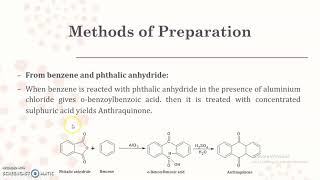 Methods of Preparation and Chemical reactions of Anthraquinone [upl. by Tisbee926]