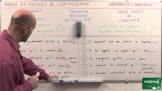 Limparfait du subjonctif ou le passé simple de lindicatif [upl. by Ecirtemed]