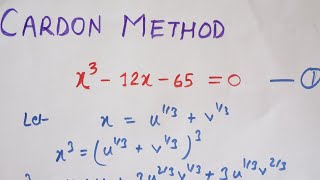 Cardans Method  Problem 1BSc [upl. by Lehcar]