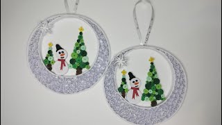 Quilling Christmas Tree Ornaments  Tutorial  Step by step  DIY  Paper Craft [upl. by Mona]