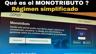 💼 MONOTRIBUTO QUE ES CONDICIONES RESTRICCIONES 📝 RÉGIMEN SIMPLIFICADO DE IMPUESTOS AFIP [upl. by Olinad474]