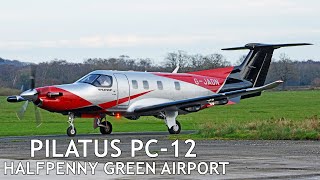 Pilatus PC12 NGX  Start up takeoff and landing [upl. by Nnylkoorb482]