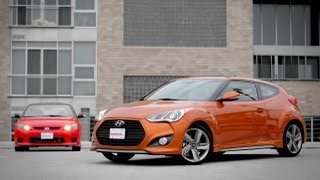 2013 Hyundai Veloster Turbo vs 2013 Scion tC Release Series 80 Comparison [upl. by Ademordna]