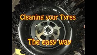 How to clean your RC Truck Tyresthe easy way  Crawler gets a wash [upl. by Teodor]