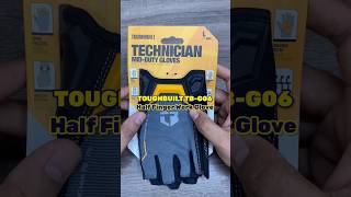 TOUGHBUILT TBG06 Microfiber Abrasion Resistant Half Finger Work Glovesmadilengineering toughbuilt [upl. by Aryhs]