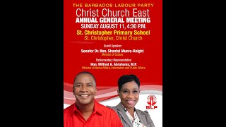 BLP Christ Church East Annual General Constituency MeetingSt Christopher PrimaryAugust 112024 [upl. by Rannug]