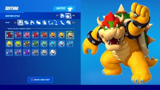 How To Make Bowser Skin Style FREE In Fortnite Customize Toona Fish Style Free Custom Toona Fish [upl. by Htiffirg959]