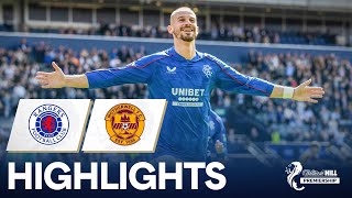 Rangers 21 Motherwell  Černý Scores Outstanding First Rangers Goal  William Hill Premiership [upl. by Aaberg398]