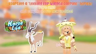 starting a “finding winged caprine”series and talk about new update HORSE LIFE ROBLOX [upl. by Shawn]