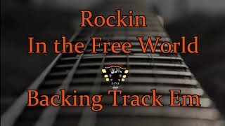 Rockin in the Free World Backing Track Em  Extended Ending Solo [upl. by Efthim]