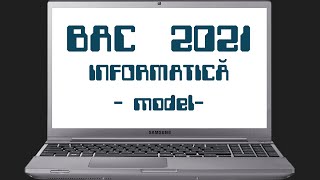 Rezolvare BAC Informatica 2021  Subiect Model Rezolvare C [upl. by Pages]