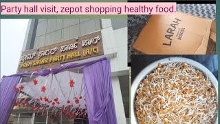 Party hall visit and healthy food and zepto shopping [upl. by Melton708]