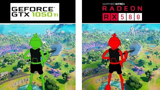 RX 580 vs GTX 1050 TI  Fortnite Performance Mode  1080p [upl. by Ned168]