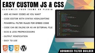 WordPress Easy Custom JS amp CSS Plugin Showcase [upl. by Pierpont]