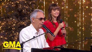 Virginia and Andrea Bocelli perform Let It Snow [upl. by Niwre673]