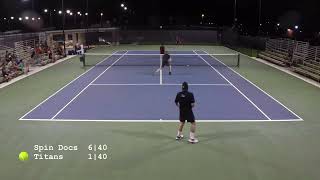 Playoff Finals  30 div  Spin Docs vs Nissan Titans 11182023  Guam tennis [upl. by Ynohta]