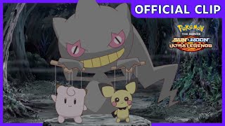 Spooky scary shenanigans  Pokémon the Series Sun amp Moon—Ultra Legends  Official Clip [upl. by Retsevel]